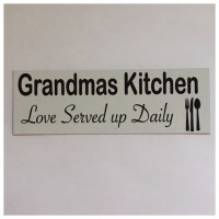 Kitchen Grandmas Sign Granparent Wall Plaque Tea Pot Love Chic Mother   292174828050